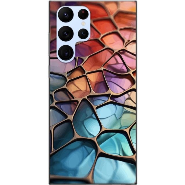 Mobiele hoes voor Samsung Galaxy S22 Ultra 5G met Metallic patroon ontwerp