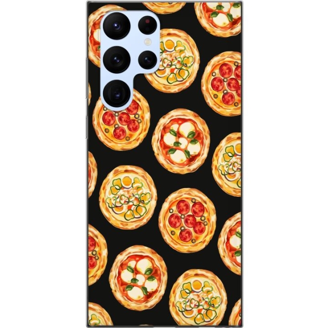 Mobiele hoes voor Samsung Galaxy S22 Ultra 5G met Pizza ontwerp