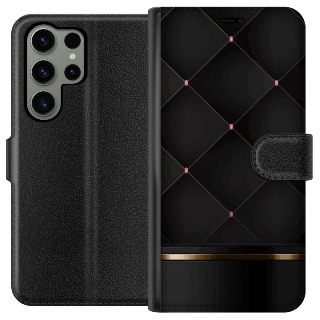 Portemonnee-hoesje voor Samsung Galaxy S23 Ultra met Luxe lijn ontwerp