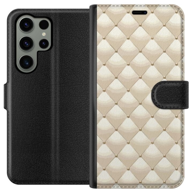 Portemonnee-hoesje voor Samsung Galaxy S23 Ultra met Goudglans ontwerp