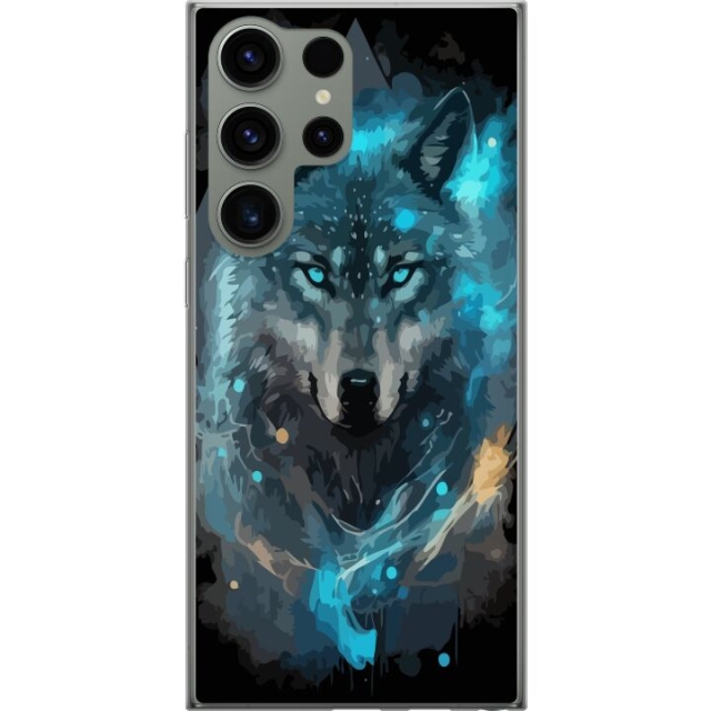 Mobiele hoes voor Samsung Galaxy S23 Ultra met Wolf ontwerp