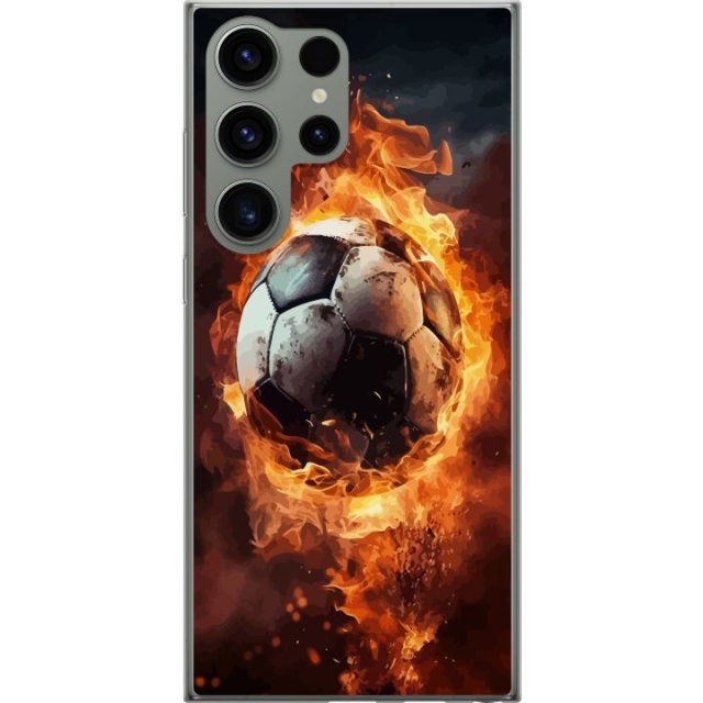 Mobiele hoes voor Samsung Galaxy S23 Ultra met Voetbal ontwerp