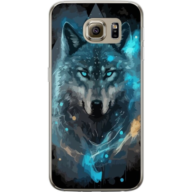 Mobiele hoes voor Samsung Galaxy S6 met Wolf ontwerp