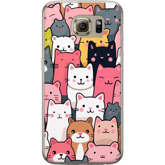 Mobiele hoes voor Samsung Galaxy S6 met Kattenpatroon ontwerp