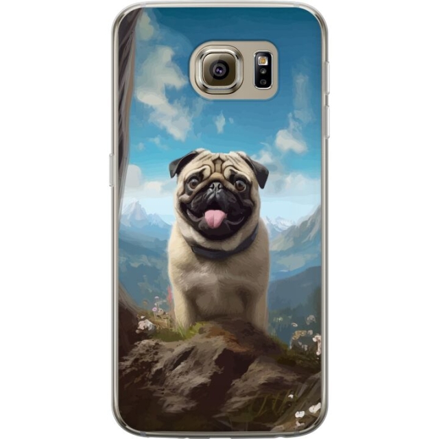 Mobiele hoes voor Samsung Galaxy S6 met Blije Hond ontwerp