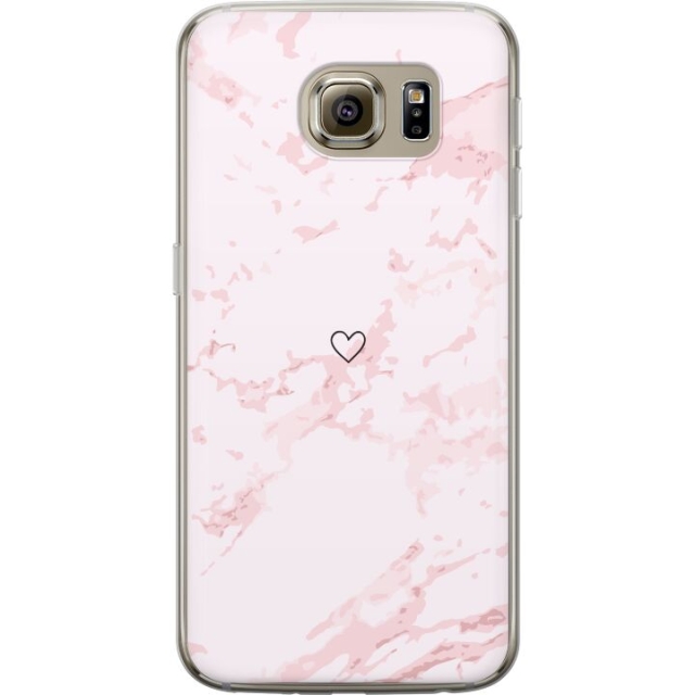 Mobiele hoes voor Samsung Galaxy S6 met Roze Hart ontwerp