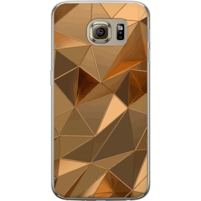 Mobiele hoes voor Samsung Galaxy S6 met 3D Goud ontwerp
