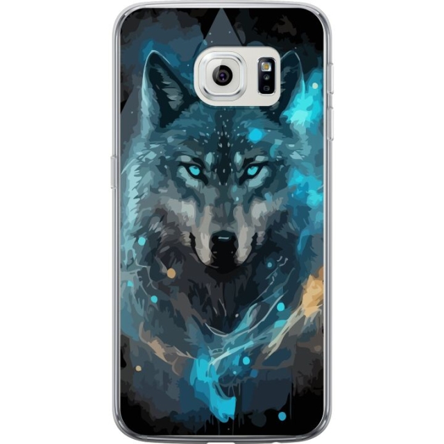 Mobiele hoes voor Samsung Galaxy S6 edge met Wolf ontwerp