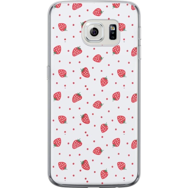 Mobiele hoes voor Samsung Galaxy S6 edge met Aardbeien ontwerp