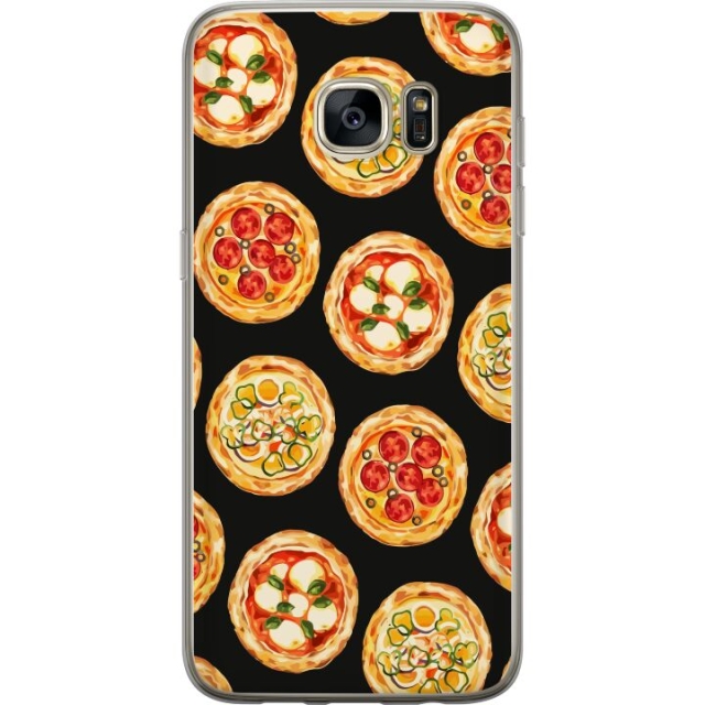 Mobiele hoes voor Samsung Galaxy S7 edge met Pizza ontwerp