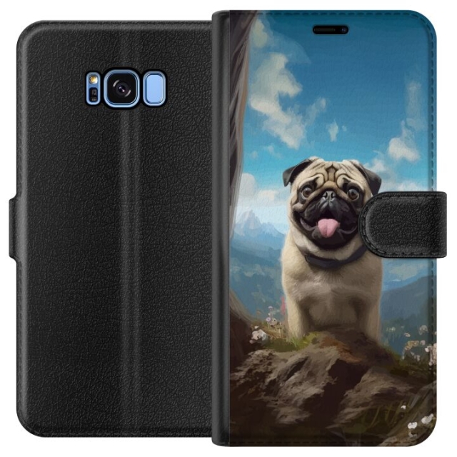 Portemonnee-hoesje voor Samsung Galaxy S8 met Blije Hond ontwerp