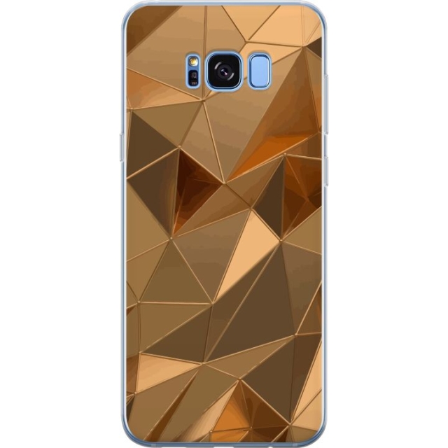 Mobiele hoes voor Samsung Galaxy S8 met 3D Goud ontwerp