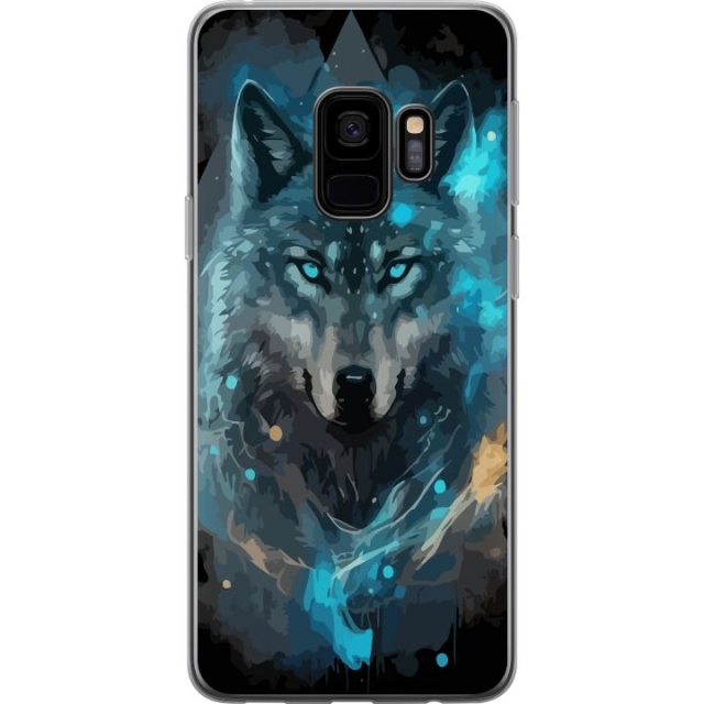 Mobiele hoes voor Samsung Galaxy S9 met Wolf ontwerp