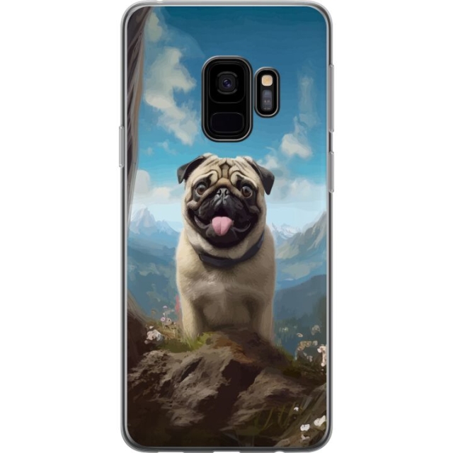 Mobiele hoes voor Samsung Galaxy S9 met Blije Hond ontwerp
