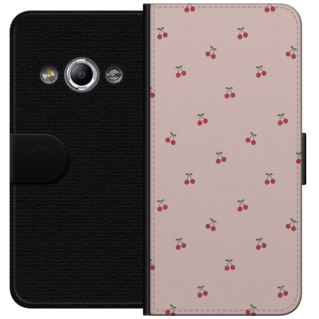 Portemonnee-hoesje voor Samsung Galaxy Xcover 3 met Kersen ontwerp