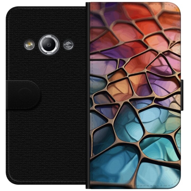 Portemonnee-hoesje voor Samsung Galaxy Xcover 3 met Metallic patroon ontwerp