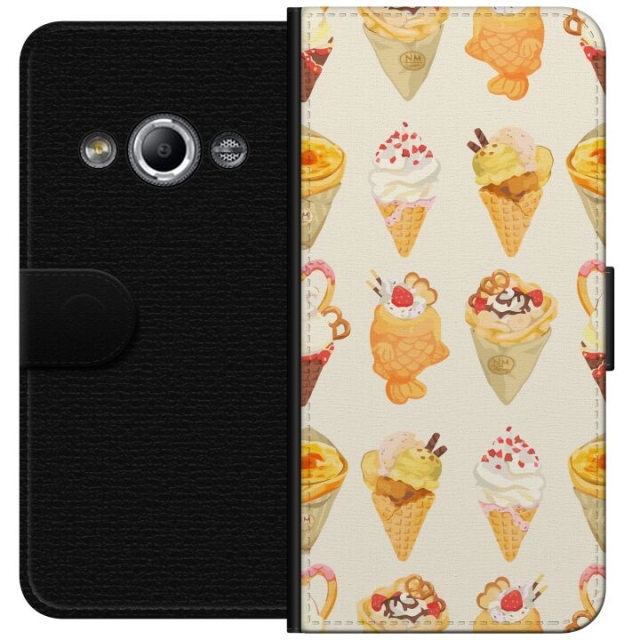 Portemonnee-hoesje voor Samsung Galaxy Xcover 3 met Glasachtig ontwerp