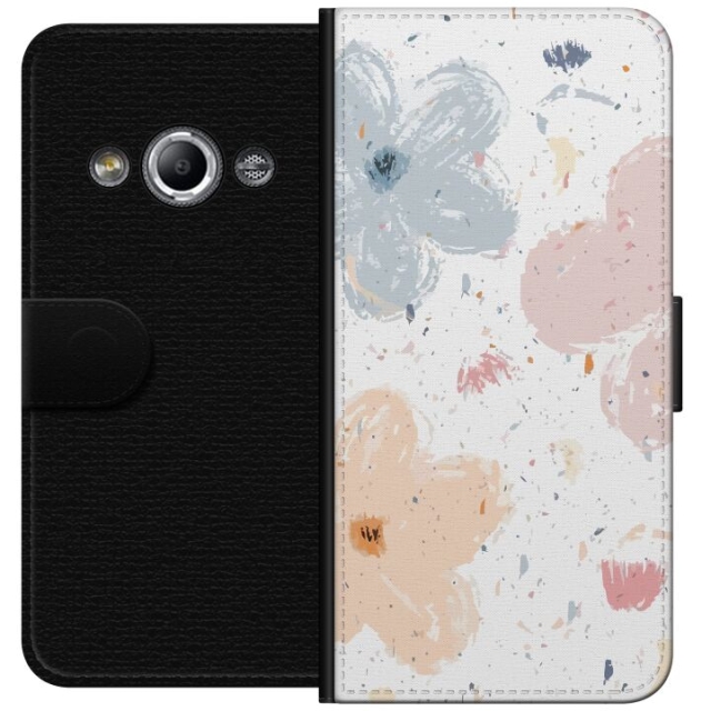 Portemonnee-hoesje voor Samsung Galaxy Xcover 3 met Bloemen ontwerp