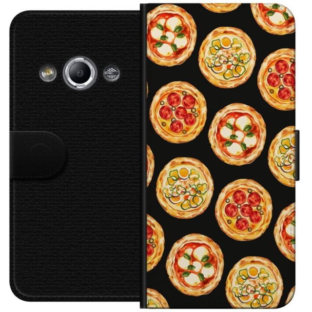 Portemonnee-hoesje voor Samsung Galaxy Xcover 3 met Pizza ontwerp