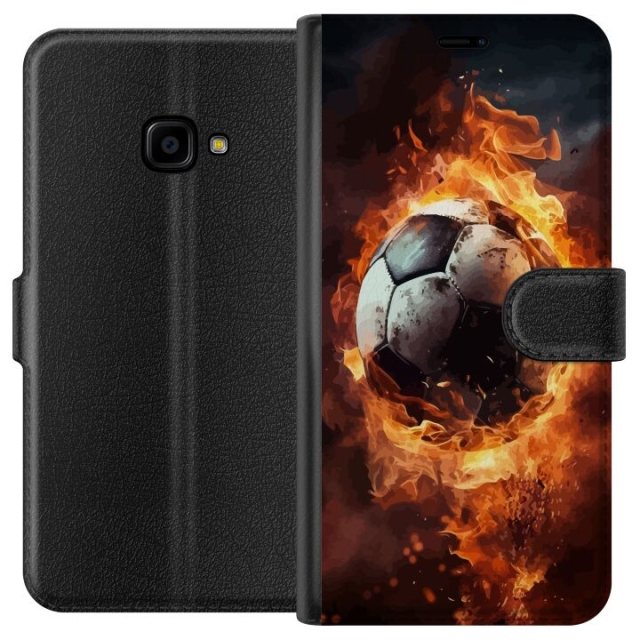 Portemonnee-hoesje voor Samsung Galaxy Xcover 4 met Voetbal ontwerp