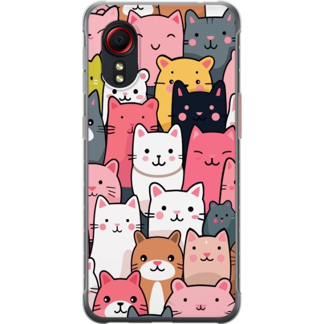 Mobiele hoes voor Samsung Galaxy Xcover 5 met Kattenpatroon ontwerp