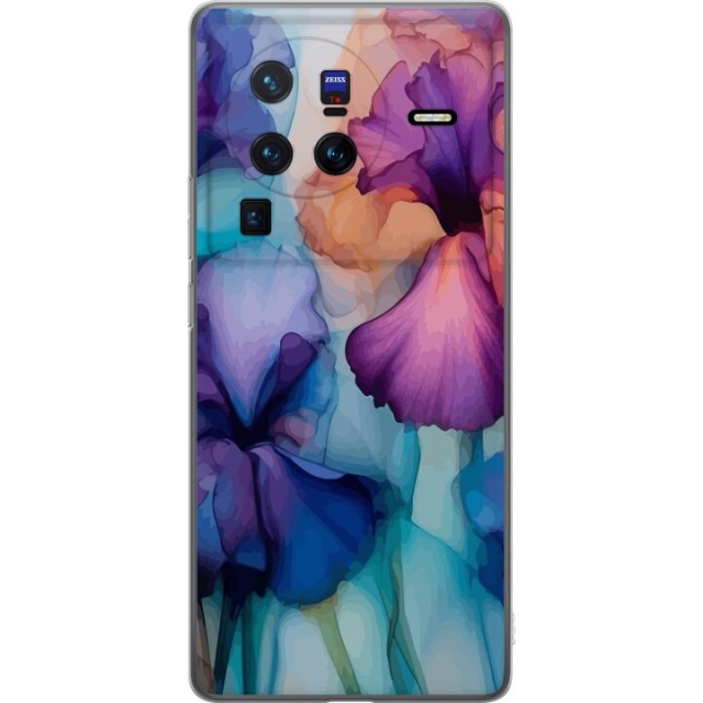 Mobiele hoes voor vivo X80 Pro met Magische bloemen ontwerp