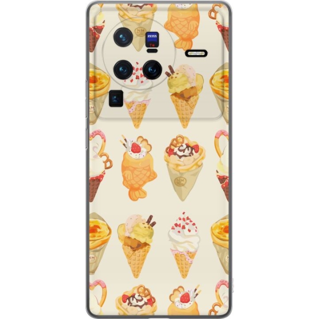 Mobiele hoes voor vivo X80 Pro met Glasachtig ontwerp