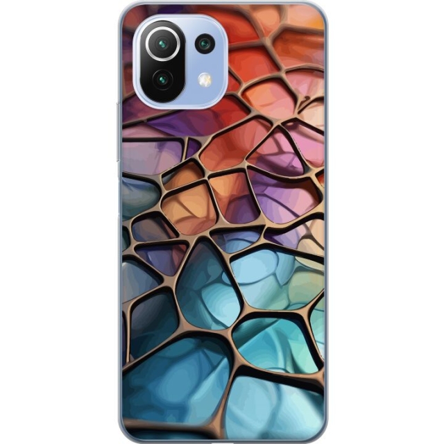 Mobiele hoes voor Xiaomi 11 Lite 5G NE met Metallic patroon ontwerp