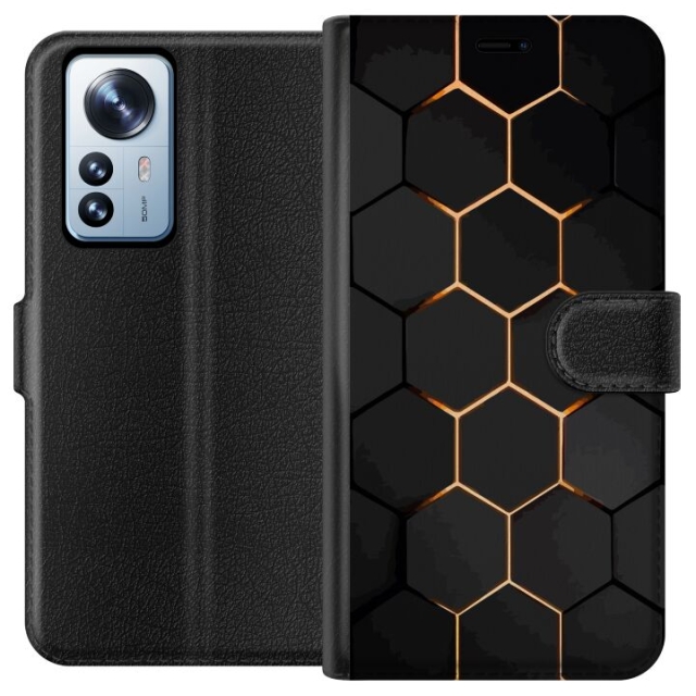 Portemonnee-hoesje voor Xiaomi 12 Pro met Luxe Patroon ontwerp