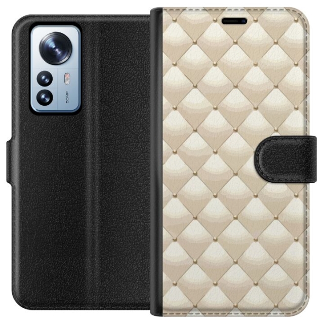 Portemonnee-hoesje voor Xiaomi 12 Pro met Goudglans ontwerp