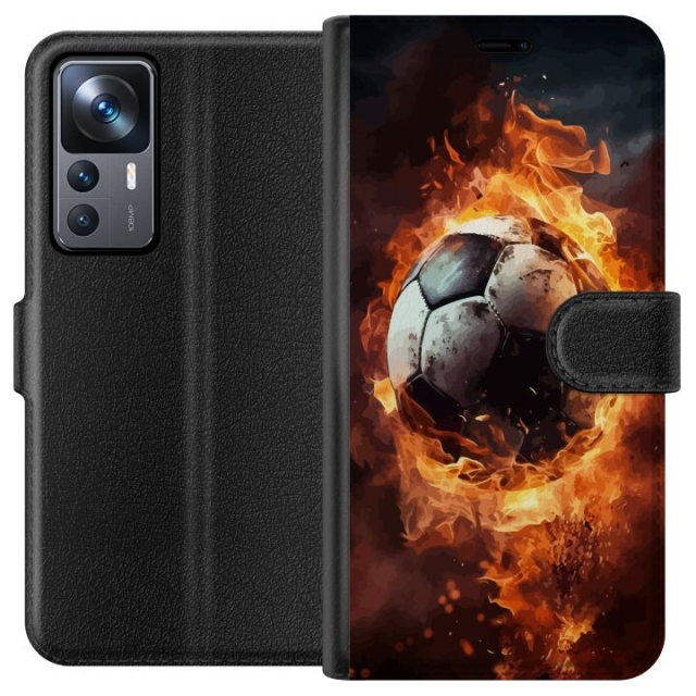 Portemonnee-hoesje voor Xiaomi 12T met Voetbal ontwerp