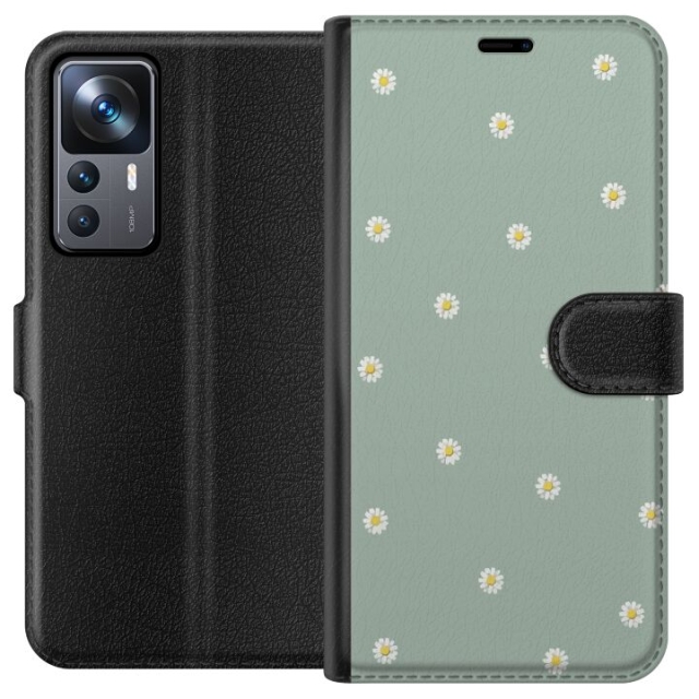 Portemonnee-hoesje voor Xiaomi 12T Pro met Priesterkragen ontwerp