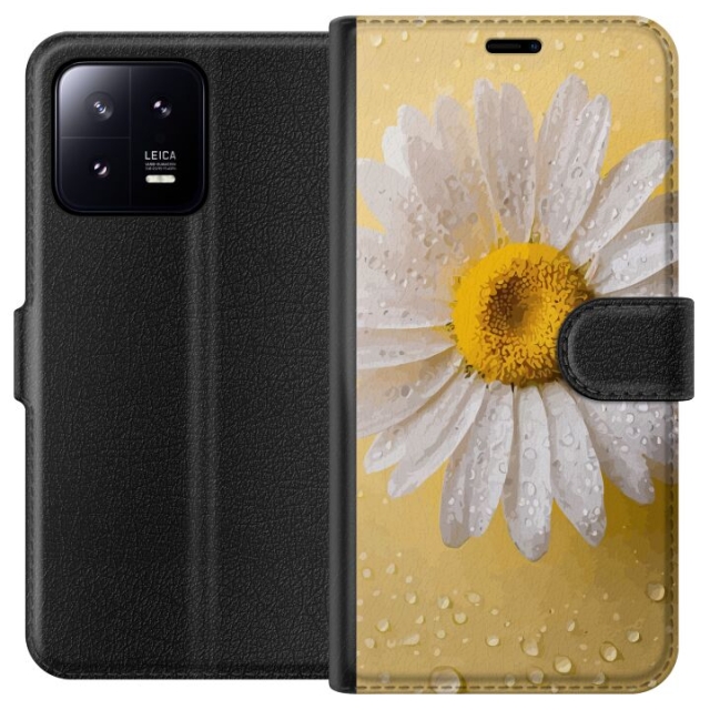 Portemonnee-hoesje voor Xiaomi 13 met Porseleinbloem ontwerp