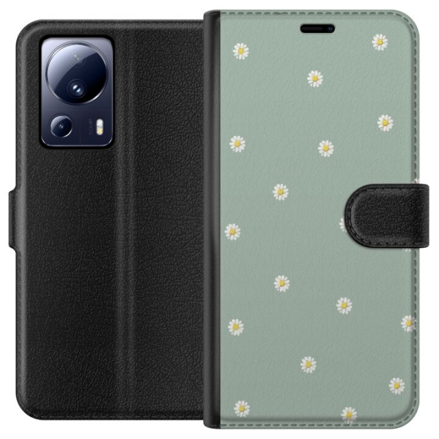 Portemonnee-hoesje voor Xiaomi 13 Lite met Priesterkragen ontwerp