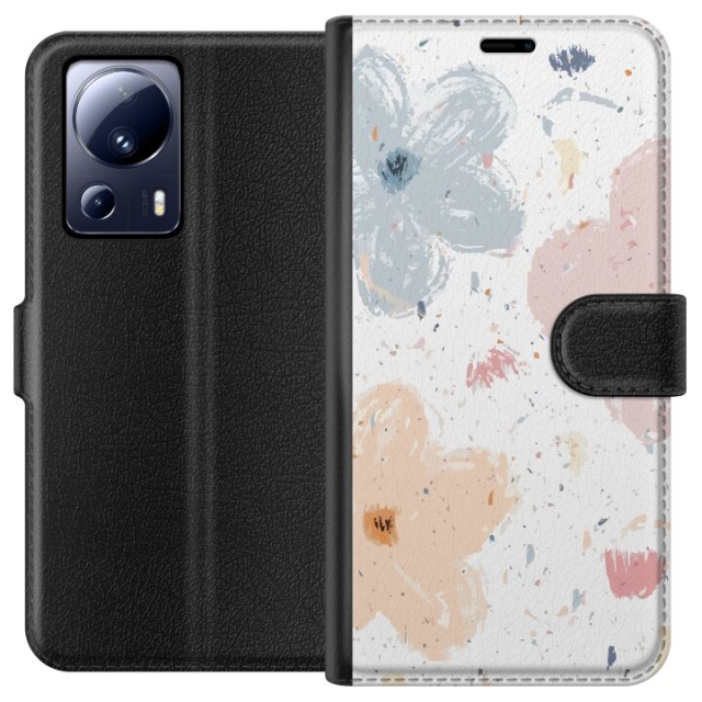 Portemonnee-hoesje voor Xiaomi 13 Lite met Bloemen ontwerp