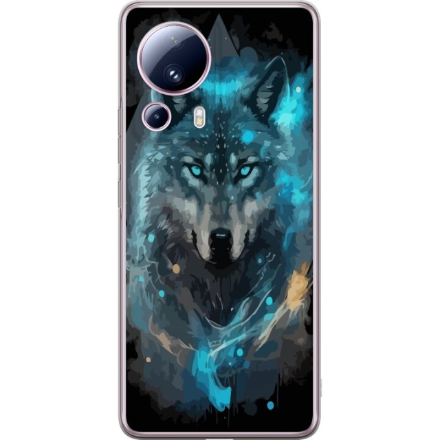 Mobiele hoes voor Xiaomi 13 Lite met Wolf ontwerp