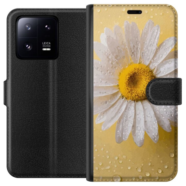 Portemonnee-hoesje voor Xiaomi 13 Pro met Porseleinbloem ontwerp