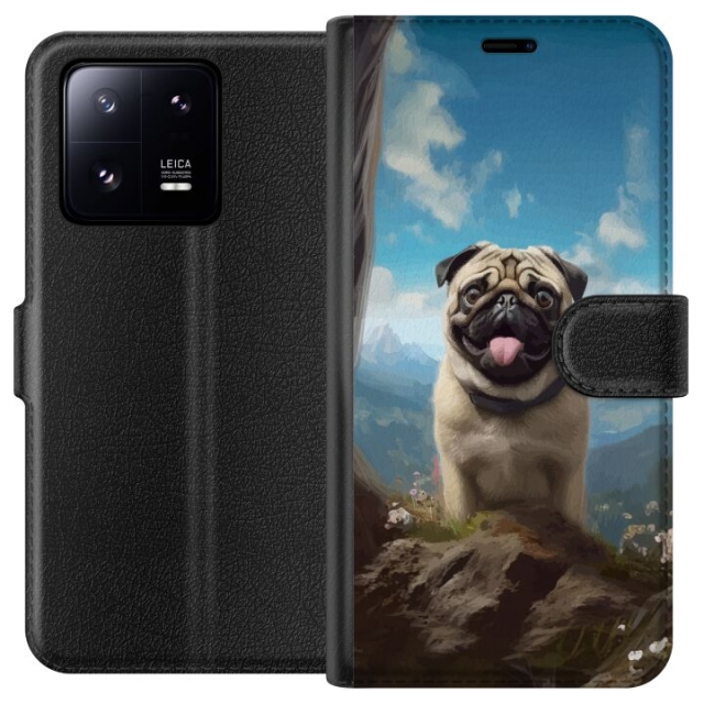 Portemonnee-hoesje voor Xiaomi 13 Pro met Blije Hond ontwerp