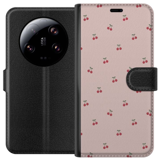 Portemonnee-hoesje voor Xiaomi 13 Ultra met Kersen ontwerp