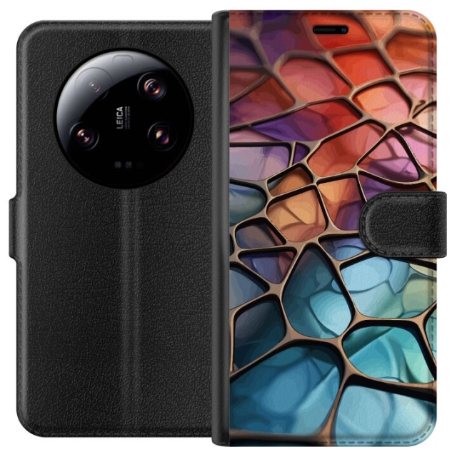Portemonnee-hoesje voor Xiaomi 13 Ultra met Metallic patroon ontwerp