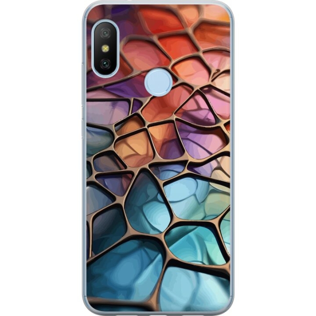 Mobiele hoes voor Xiaomi Mi A2 Lite met Metallic patroon ontwerp