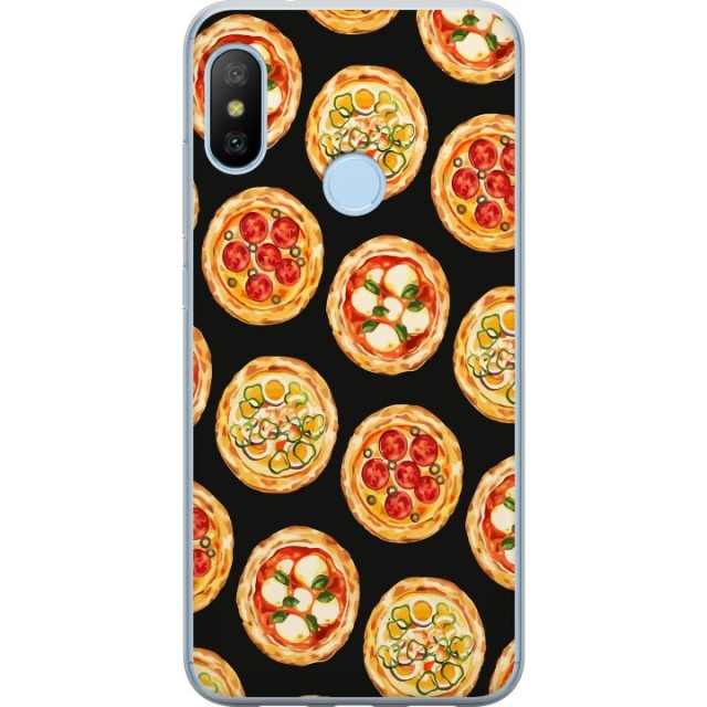Mobiele hoes voor Xiaomi Mi A2 Lite met Pizza ontwerp