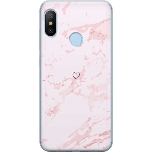 Mobiele hoes voor Xiaomi Mi A2 Lite met Roze Hart ontwerp