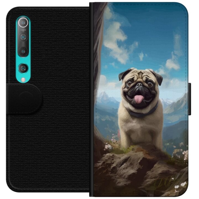 Portemonnee-hoesje voor Xiaomi Mi 10 5G met Blije Hond ontwerp