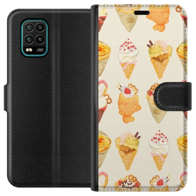 Portemonnee-hoesje voor Xiaomi Mi 10 Lite 5G met Glasachtig ontwerp