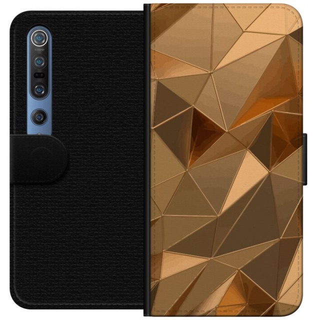 Portemonnee-hoesje voor Xiaomi Mi 10 Pro 5G met 3D Goud ontwerp