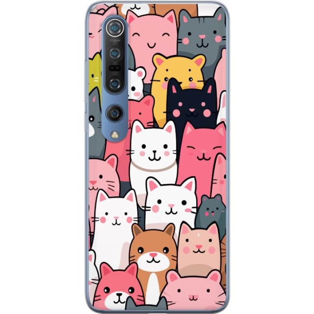 Mobiele hoes voor Xiaomi Mi 10 Pro 5G met Kattenpatroon ontwerp