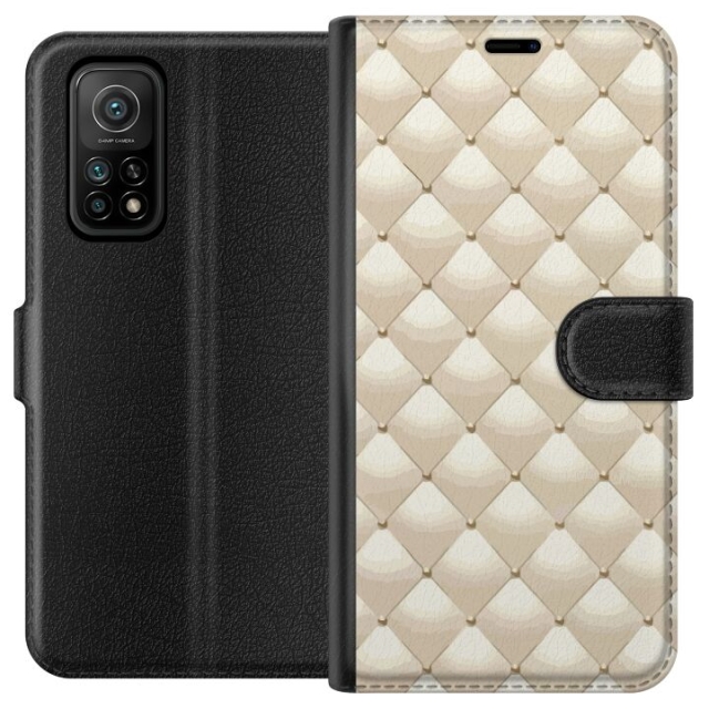 Portemonnee-hoesje voor Xiaomi Mi 10T 5G met Goudglans ontwerp