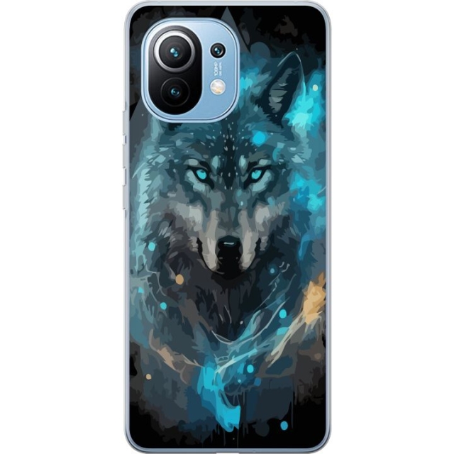 Mobiele hoes voor Xiaomi Mi 11 met Wolf ontwerp