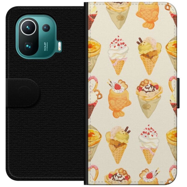 Portemonnee-hoesje voor Xiaomi Mi 11 Pro met Glasachtig ontwerp